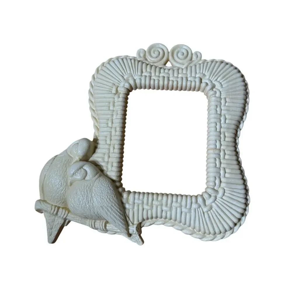 VTG Burwood Turtle Doves Picture Frames Pair Cottagecore Wall Decor USA